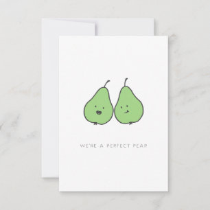 Vi är ett Perfekt Pear Valentine Card Tack Kort