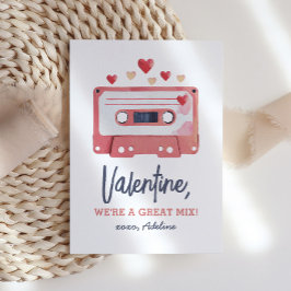 Vi är ett Underbart Mix Cassette Tape Valentines d Anteckningskort