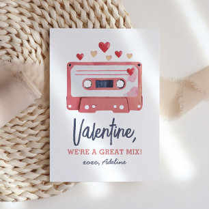 Vi är ett Underbart Mix Cassette Tape Valentines d Anteckningskort