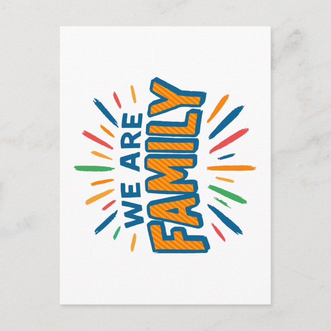 Vi är familj 1 vykort (Framsida)