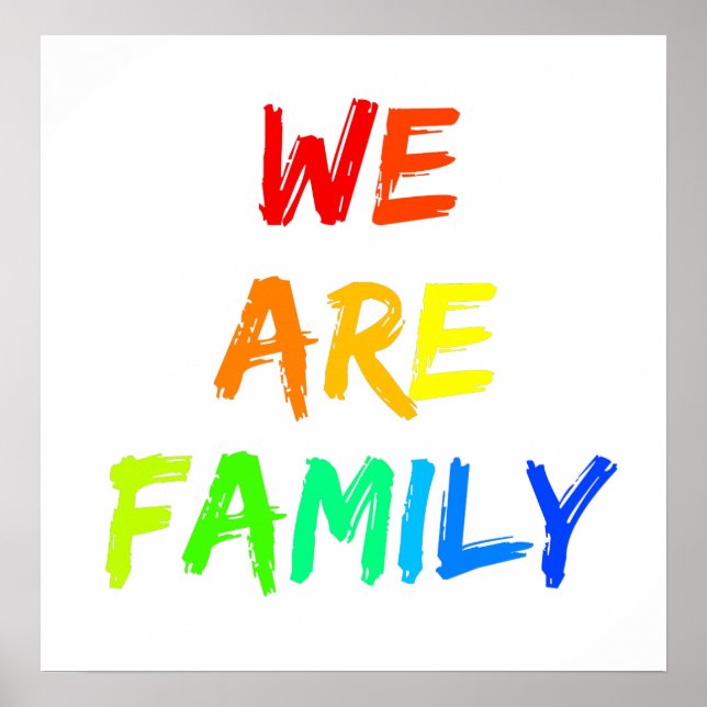Vi är familjerättslig solskensadoptionsdesign poster (Framsidan)