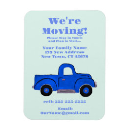 Vi är Flytta Flat Announcement Card Magnet