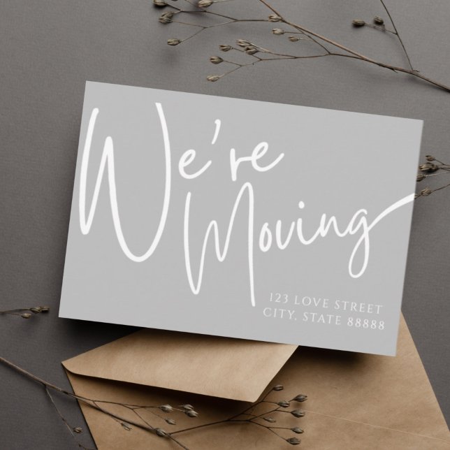 Vi är Flytta Fotomeddelande Inbjudningar (Skapare uppladdad)