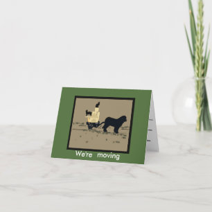 Vi är Flytta~ Greeting Card Meddelande
