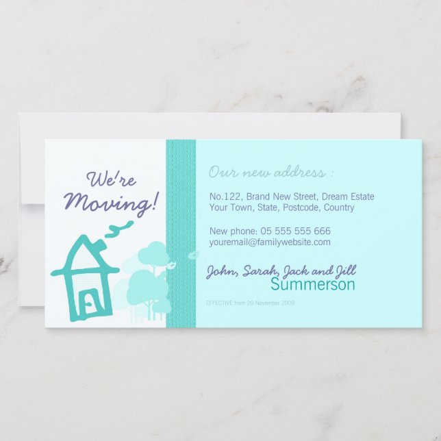 Vi är Flytta Light Photo Card Meddelande (Framsida)