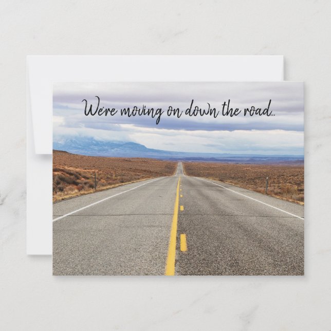 Vi är Flytta Ned the Road Scenia Highway Photo Meddelande (Framsida)