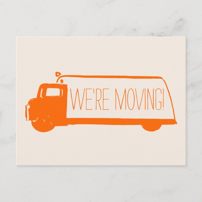 Vi är Flytta Retro Flytta Van Meddelande Vykort (Framsida)