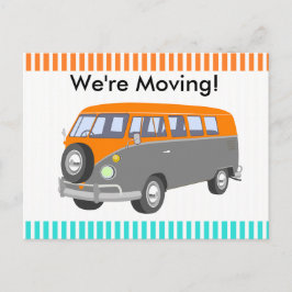 Vi är Flytta, retro van Post Card Meddelande Vykort