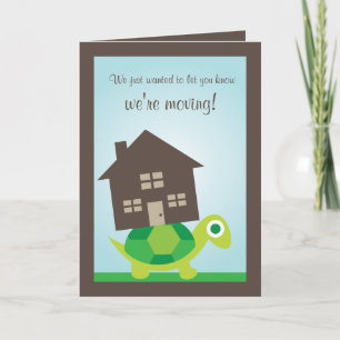 Vi är Flytta - Turtle Mover Greeting Card Meddelande