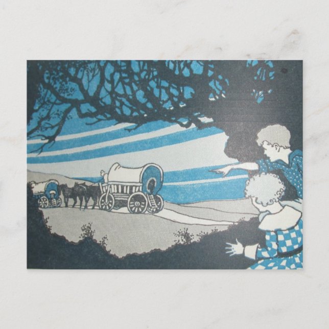 VI ÄR FLYTTA westernt vykort för hästar (Framsida)