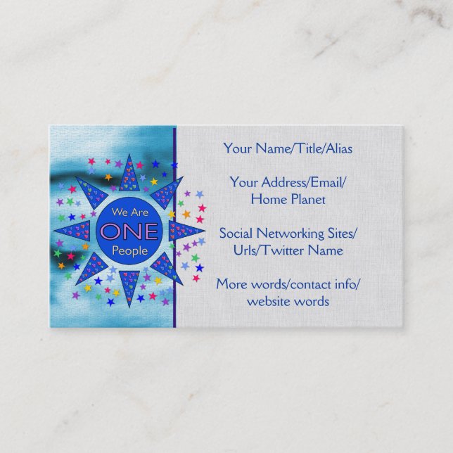 Vi är folk ett visitkort (Framsida)