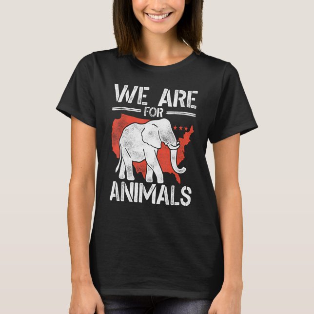 Vi är för Behålla av djurparker T Shirt (Framsida)