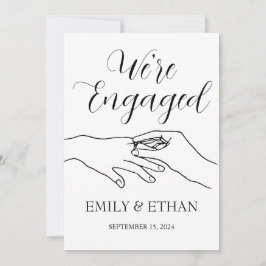 Vi är förlovade förlovningskort inbjudningar