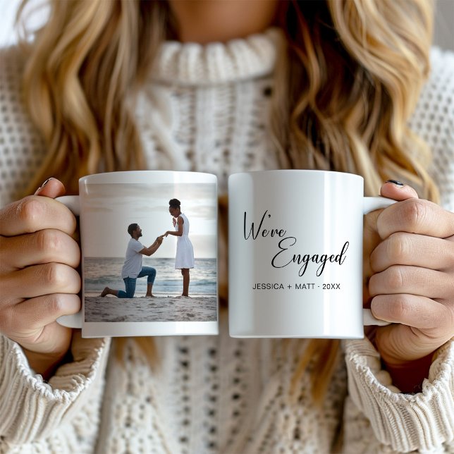 Vi är förlovade Foto År Förlovade Kaffemugg (Skapare uppladdad)