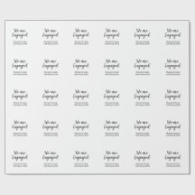 Vi är förlovade namn datum calligraphystilfullt