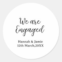 Vi är förlovade namn datum kalligrafistilfullt