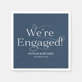 Vi är Förlovningsfest Blue Pappersservett