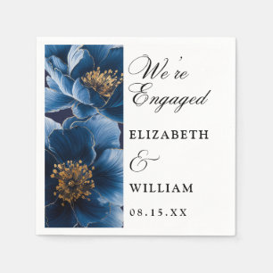 Vi är Förlovningsfest för intensiv Blommigt Pappersservett