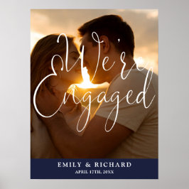 Vi är Förlovningsfestens välkomstsignatur för foto Poster