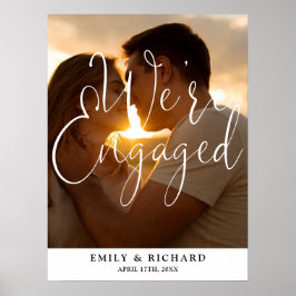 Vi är Förlovningsfestens välkomstsignatur för foto Poster