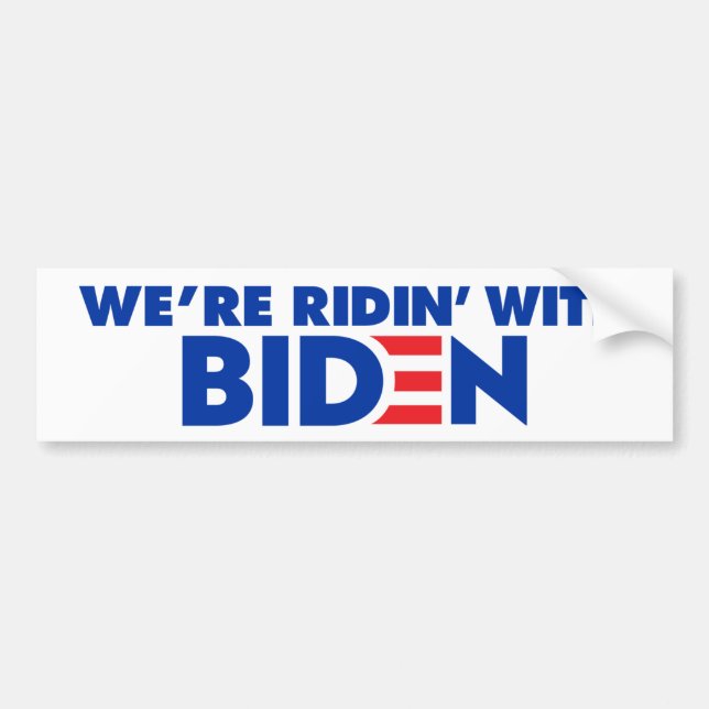 Vi är fulla med Biden 2024 Bildekal (Framsidan)
