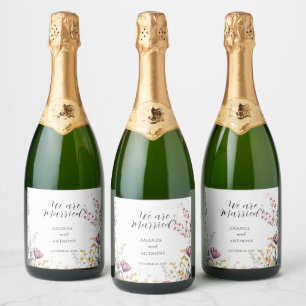 Vi är gift med Vin Flaska-etikett