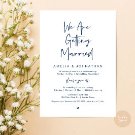 Vi är gifta sig, Elopement Dinner Dancing Inbjudningar