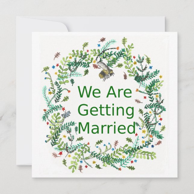 Vi är gifta sig inbjudningar (Framsida)