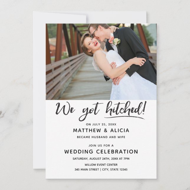 Vi är gifta Vigselannons Inbjudningar (Framsida)