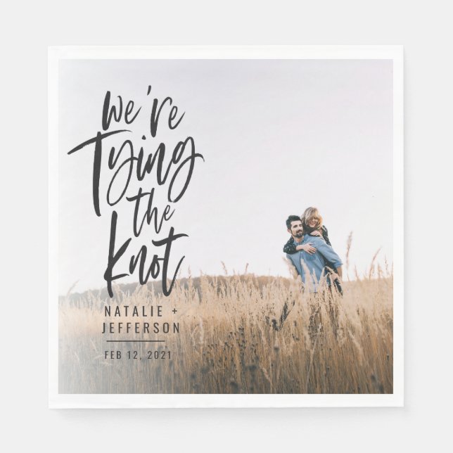 Vi är gifter sig förlovningsfest pappersservett (Framsidan)