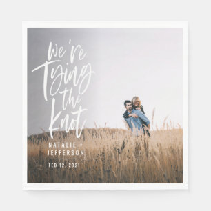 Vi är gifter sig förlovningsfest pappersservett