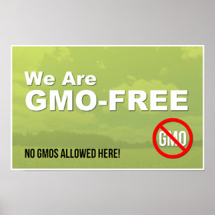 Vi är GMO-fria fönsterskylt Poster