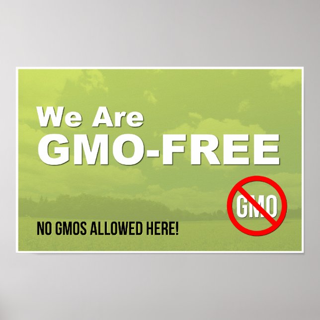 Vi är GMO-fria fönsterskylt Poster (Framsidan)