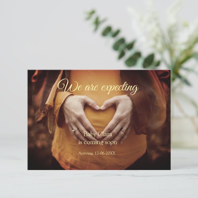 vi är gravida, lägg till baby namn datadatum gravi meddelande (Stående Fram)