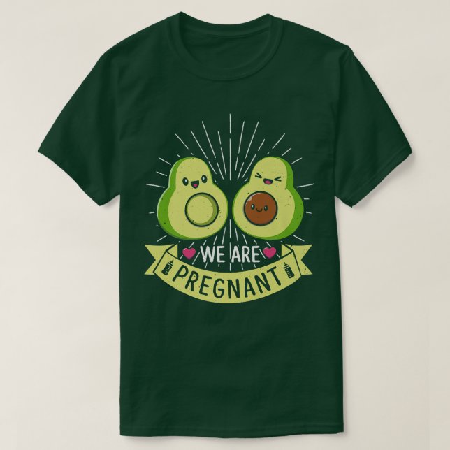 Vi är gravida mamacado Avocado framtida föräldrar. T Shirt (Design framsida)