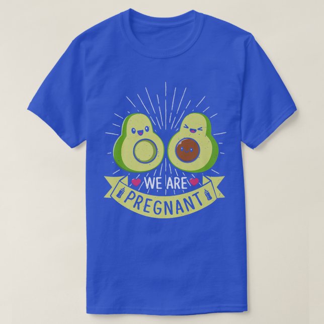 Vi är gravida mamacado Avocado framtida föräldrar. T Shirt (Design framsida)