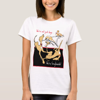 Vi är Greyhound! Svart, vitt och rött tema T-Shi T Shirt