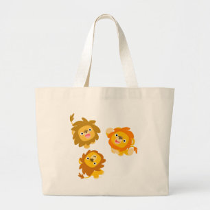 "Vi är här!" Bag för Tecknad Lejon Jumbo Tygkasse