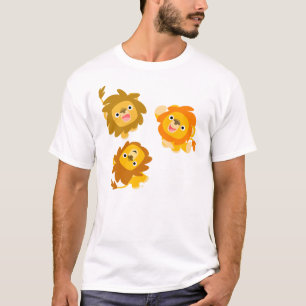 "Vi är här!" Cute Tecknad Lejon Barn T-shirt