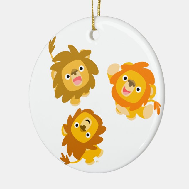 "Vi är här!" Cute Tecknad Lejon Ornament (Vänster)