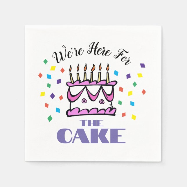 Vi är här för kummelblöjorna pappersservett (Framsidan)