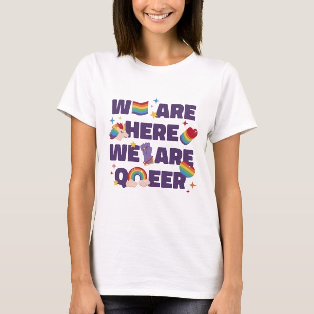 Vi är här.. t shirt (Framsida)