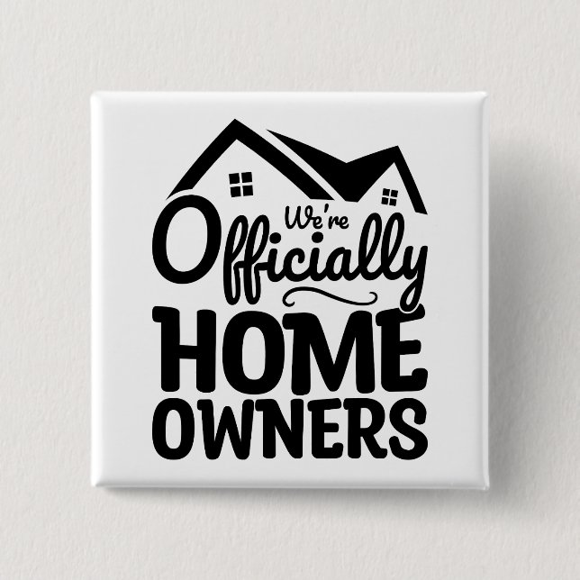Vi är HomeOwers Coola Family House-minne Knapp (Framsida)