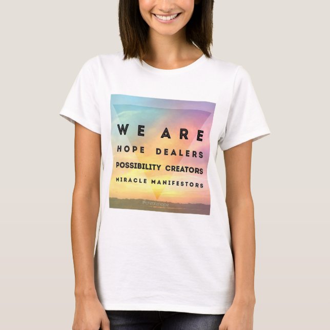 Vi är hoppåterförsäljare t shirt (Framsida)