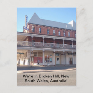 Vi är i Broken Backe, New South Wales Australia Vykort
