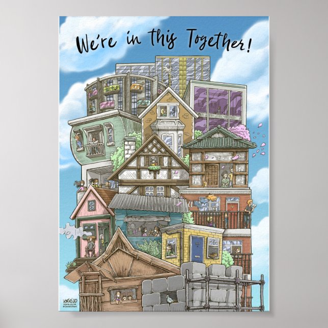 Vi är i den här Poster tillsammans (Coronavirus) (Framsidan)