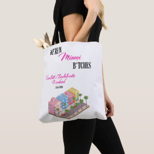 Vi är i Miami B*tches Tote-väska Tygkasse