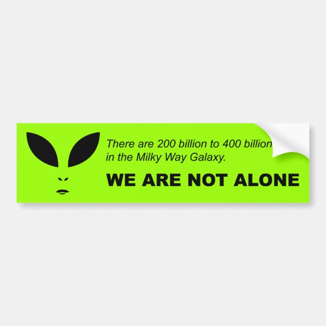 Vi är inte ensamma (Alien) Bildtext Bildekal (Framsidan)