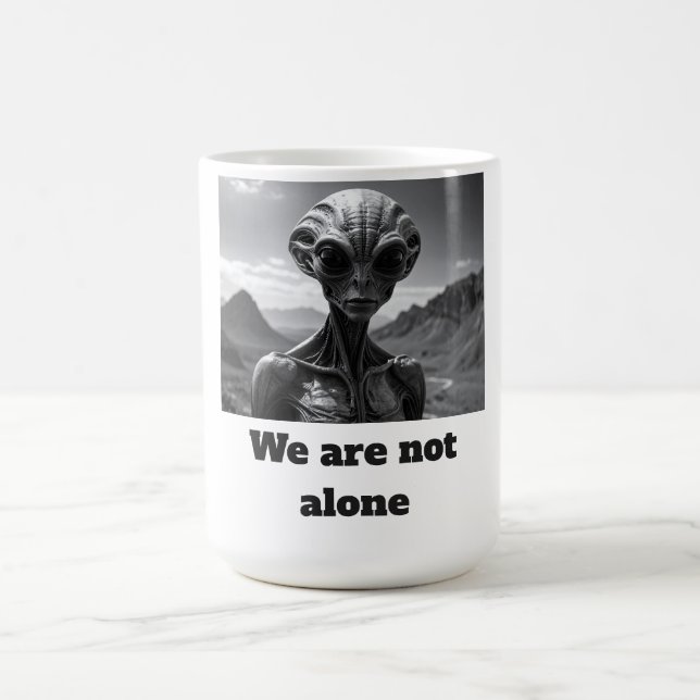Vi är inte ensamma kaffemugg (Center)