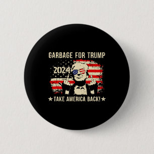 Vi är inte Garbyge Votetrump 2024 Trump Supporter Knapp